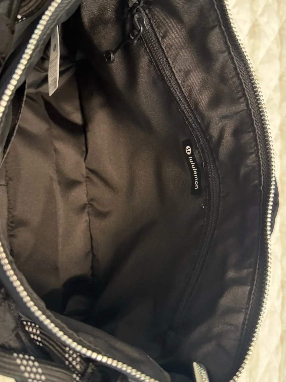 Lululemon Black Rope Crossbody Shoulder Bag Convertible Ruched 6.5